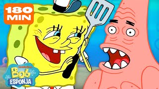 Bob Esponja  180 MINUTOS dos Momentos AINDA MAIS ENGRAÇADOS do Bob Esponja 😂  Português [upl. by Neerac]