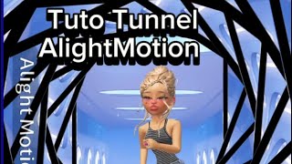 Tunnel 3D avec l’application AlightMotion [upl. by Ahseim]