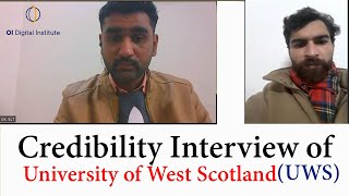 Credibility interview of University of West Scotland  May Intake 2023 UWS Pre CAS Interview [upl. by Pernas691]