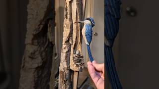 Part 3 of the whimsical cottage sceneThe Bird woodcarving carvingart njart [upl. by Betsy995]