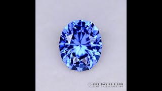 344ct Cornflower blue Sapphire  pulled Czochralski [upl. by Blackwell955]