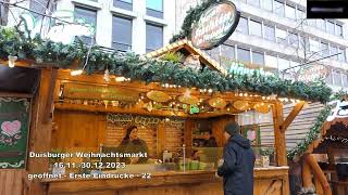 Duisburger Weihnachtsmarkt 161130122023 geöffnet  Erste Eindrücke 22 [upl. by Lewie]