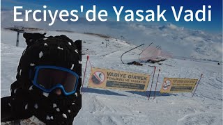 Yasaklı vadide kaydıkWe snowboarded through the forbidden valley Erciyes Kayak MerkeziSki Resort [upl. by Caffrey]