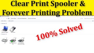 How To Clear Print Spooler And Fix Forever Printing Problem  Windows 1087 [upl. by Eedyah]