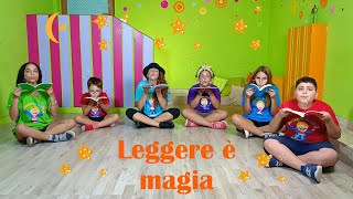 CANZONE SUI LIBRI E SULLA LETTURA PER BAMBINI INFANZIA E PRIMARIAquotLEGGERE E MAGIAquot [upl. by Yusem168]