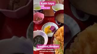 My faveWashoku ThankyouGod sashimi tendon viralvideo [upl. by Myrwyn820]