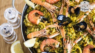 RICETTA PAELLA DI BARCELLONA • Cucina Venere con ospite Roberto di Pizzeria la via [upl. by Bell982]