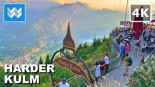 4K Harder Kulm Top of Interlaken in Unterseen Switzerland 🇨🇭 Walking Tour Vlog amp Vacation Travel [upl. by Ynatil]