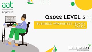 AAT Q2022 Level 3 Business Awareness BUAW Revision  Task 2 Part 1  First Intuition [upl. by Anabelle]