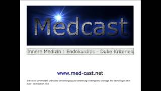 Medcast Innere Medizin  Endokarditis mit Duke Kriterien [upl. by Eceinej]