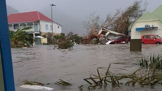 Ouragan Irma  scènes de désolation à StBarthélemy et StMartin [upl. by Neirb]