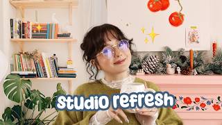 Art Studio Declutter and Makeover ✦ clean with me [upl. by Meakem]