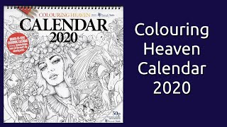 Calendar 2020 by Colouring Heaven Coloring Book Flip Through [upl. by Lottie]