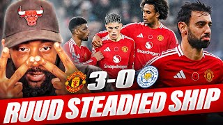 ROUTINE WIN RUUD STEADIED THE SHIP  Manchester United vs Leicester  MATCH REACTION [upl. by Herzen]