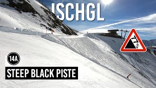 Skiing steep black piste 14a in Ischgl Samnaun [upl. by Tenrag]