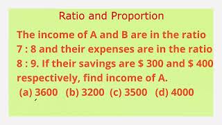 Ratio and Proportion  Question 41 [upl. by Corbin]