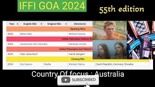 iffigoa iffi iffi2024 awards latest india australia film actor director psssb ssc dsssb [upl. by Hadden317]