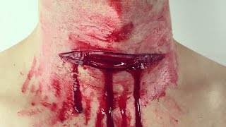 Slit Throat FX Makeup Tutorial [upl. by Reina]