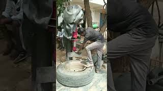 Unrepairable Tire Puncture automobile shorts [upl. by Barcus]