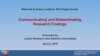 Communicating and Disseminating Research Findings [upl. by Eniagrom]