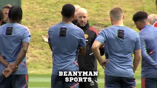 Erik ten Hag’s FIRST Manchester United training session [upl. by Oirromed]