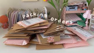 asmr packing orders 💌 no music or talking 1 hour real time  stationery trade unboxing [upl. by Annabal]