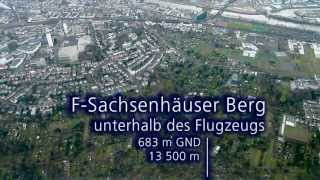 Flughafen Frankfurt  Anflug auf die neue Landebahn 25R mit Höhenangaben [upl. by Kacerek]