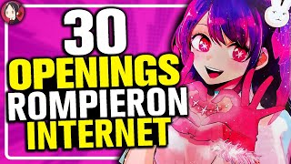 30 OPENINGS DE ANIME QUE ROMPIERON EL INTERNET [upl. by Yesnel]