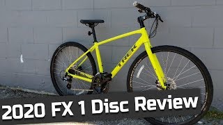 Affordable Disc Hybrid  2020 Trek FX 1 Disc Fitness and Commuter Hybrid Bike [upl. by Ahsoyem]