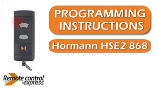 Programming my remote Hormann HSE2 868 [upl. by Okkin]