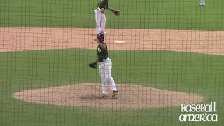 Anthony Seigler switchpitching at PG National [upl. by Garibull]