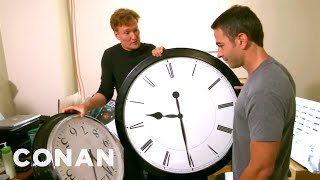 Conan Catches Jordan Schlansky Coming In Late  CONAN on TBS [upl. by Initof]