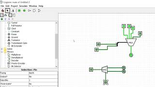 LOGISIM 2 Multiplexeur Démultiplexeur Décodeur [upl. by Arimak76]