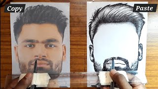 How to draw a Sketch Easy Trick  Mind blowing drawing trick  Rinku Singh drawing [upl. by Brandy]