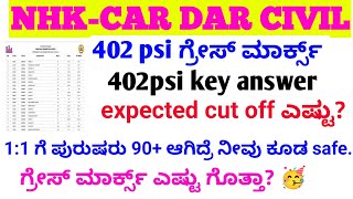 PSI 402 ಗ್ರೇಸ್ ಮಾರ್ಕ್ಸ್ ಎಷ್ಟುexpected cut off ಎಷ್ಟು score listpolice constable cutoff police [upl. by Berke]