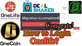 How to login Onelife Onecoin Update 1092020 [upl. by Marchak]