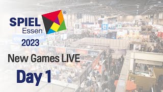 Essen Spiel 2023 New Games LIVE  Day 1 [upl. by Xylina]