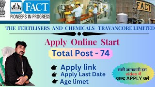 How to Apply THE FERTILISERS AND CHEMICALS TRAVANCORE LIMITED  FACT fact recruitment [upl. by Londoner]