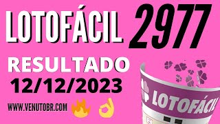 🍀 Resultado Lotofácil 2977 [upl. by Ulises927]