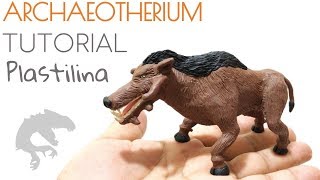 COMO HACER UN ARCHAEOTHERIUM DE JURASSIC WORLD DE PLASTILINAARCILLA PASO A PASO [upl. by Manny]