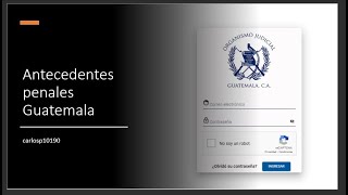 Antecedentes penales Guatemala 2023 [upl. by Coral]