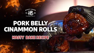 Pork Belly Cinnamon Rolls  Hasty Bake Charcoal Grills [upl. by Goat]