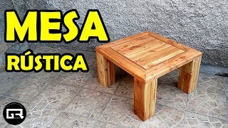 COMO HACER UNA MESA RATONA RUSTICA MADERA RECICLADA COFFEE TABLE WOOD [upl. by Elletsyrk]