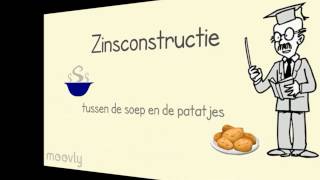 Zinsconstructie tussen de soep en de patatjes  videoles 11 participium [upl. by Wyler]