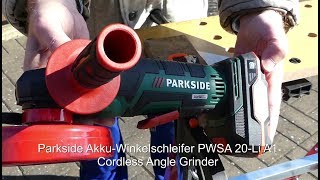 Parkside AkkuWinkelschleifer PWSA 20Li A1  Teil 1  Praxis und Modifikation [upl. by Kev]