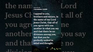 Verse of The Day 1 Corinthians 110 NIV be a united church not separated into groups [upl. by Levy]