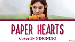 aespa NINGNING Paper Hearts Cover Lyrics [upl. by Brander]