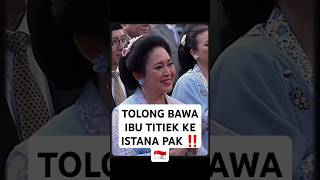 SENYUM HARU IBU TITIEK SOEHARTO SAAT PELANTIKAN PAK PRABOWO 🇮🇩 prabowo titieksoeharto [upl. by Jacobah724]