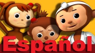 Cinco monitos  Parte 2  Canciones infantiles  LittleBabyBum [upl. by Gnouhc274]