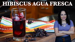 How to make HIBISCUS Agua fresca  Agua de JAMAICA  Villa Cocina [upl. by Mavilia336]